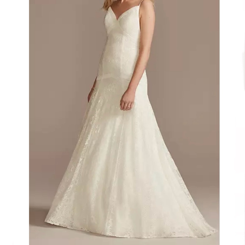 DB Studio Low Back Ivory Lace Wedding Dress